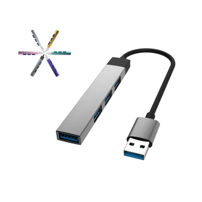 ULTRATENKÝ DATOVÝ A NAPÁJECÍ USB 2.0 + 3.0 HUB, 4 PORTY, USB-A KONEKTOR