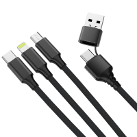 Napájecí USB kabel 6 v 1, černá barva (ACC118)