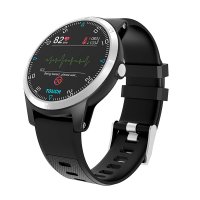 Smart watch s měřením tepu, tlaku a EKG, černá barva (BRA040)