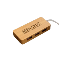 BAMBUSOVÝ DATOVÝ A NAPÁJECÍ USB HUB, 4 PORTY, 
FSC CERTIFIKOVÁNO