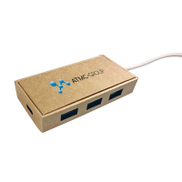 DATOVÝ A NAPÁJECÍ USB HUB Z RECYKLOVANÉHO 
PAPÍRU (FSC), 4 PORTY
