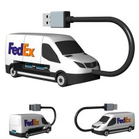USB HUB V ZÁKAZNICKÉM 3D TVARU, 4 VÝSTUPY (USB A 3.0 + 3 × USB A 2.0, KONEKTOR USB A