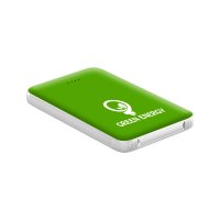 Slim Power bank s vestavěnými kabely, 5000 mAh, bílá barva (PBA5098)