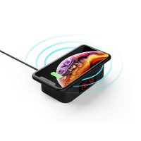 BEZDRÁTOVÁ 10W RYCHLONABÍJEČKA S HODINAMI A BUDÍKEM, S LED LOGEM + CMYK POTISKEM