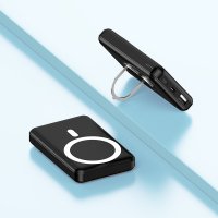 RYCHLONABÍJECÍ BEZDRÁTOVÁ POWER BANKA SE STOJÁNKEM, PD 22,5 W + MAGSAFE 15 W KOMPATIBILNÍ, 10000 MAH