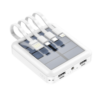 SOLÁRNÍ POWER BANKA S ALL-IN-1 
VESTAVĚNÝMI KABELY A LED SVÍTILNOU, 5000 / 10000 MAH
