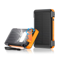 SOLÁRNÍ POWER BANKA S DYNAMEM, ALL-IN-1 
VESTAVĚNÝMI KABELY A LED SVÍTILNOU, 10000 MAH