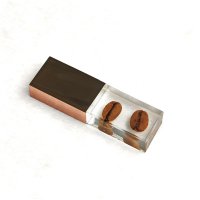 KOVOVÝ CRYSTAL USB DISK S VLASTNÍM PŘEDMĚTEM NEBO CMYK POTISKEM UVNITŘ