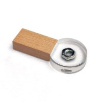 DŘEVĚNÝ CRYSTAL USB DISK S VLASTNÍM PŘEDMĚTEM NEBO CMYK POTISKEM UVNITŘ