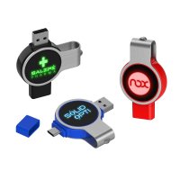 KOVOVÝ OTOČNÝ USB 2.0 / 3.0 FLASH DISK
S KONEKTORY TYPE-C A USB A