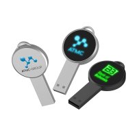 KULATÝ KOVOVÝ USB 2.0 / 3.0 DISK S LED LOGEM
