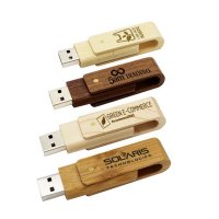 DŘEVĚNÝ NEBO BAMBUSOVÝ USB 2.0 / 3.0 FLASH DISK TWISTER