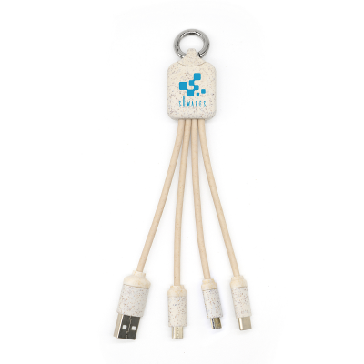 NAPÁJECÍ USB KABEL 3 V 1, Z PŘÍRODNÍCH MATERIÁLŮ