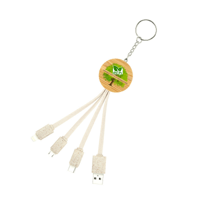 BAMBUSOVÝ NAPÁJECÍ USB KABEL 3 V 1