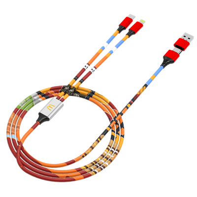 4 v 1 nabíjecí USB kabel, možnost CMYK potisku