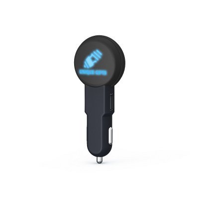 AUTOADAPTÉR S 2 USB PORTY A LED LOGEM