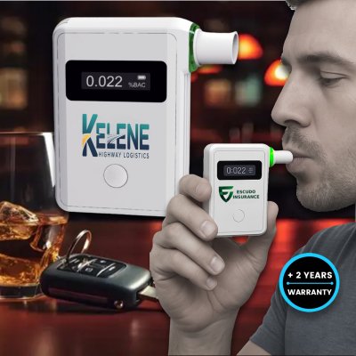 Alkoholtester s elektrochemickým senzorem fuel cell, LED displejem a kroužkem na klíče