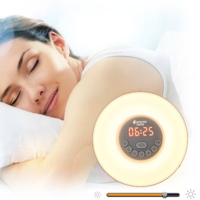 SVĚTELNÝ BUDÍK A NOČNÍ LAMPA S FM RÁDIEM