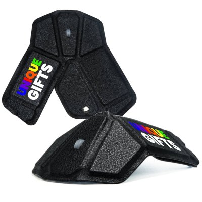Skládací bezdrátová Origami myš 2,4 GHz, v imitaci kůže, s CMYK potiskem