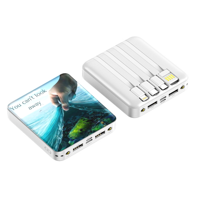 DUÁLNÍ POWER BANKA S ALL-IN-1 KABELY 
A LED SVÍTILNOU, 10000 MAH