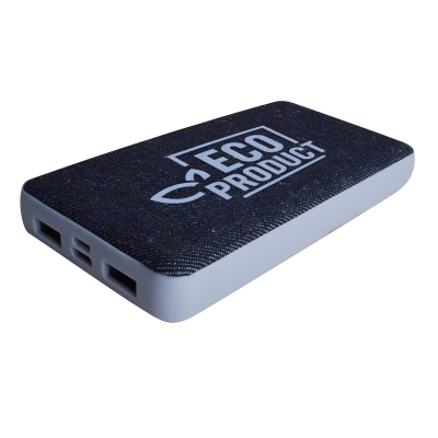 DUÁLNÍ POWER BANKA Z RPET A KONOPÍ / BAVLNY, 10000 MAH