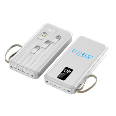 POWER BANKA S ALL-IN-1 VESTAVĚNÝMI
KABELY A LED SVÍTILNOU, 20000 MAH