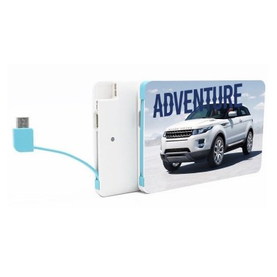 POWER BANK SLIM S VESTAVĚNÝM KABELEM, 4000 MAH