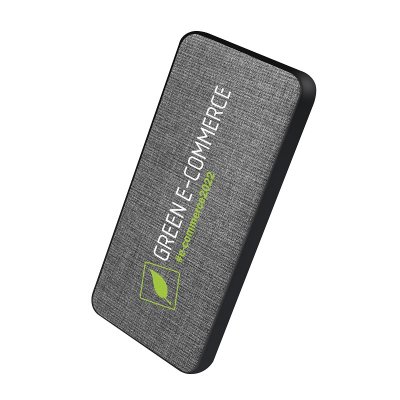 DUÁLNÍ POWER BANKA Z RPET (RECYKLOVANÝ PET), S BEZDRÁTOVÝM NABÍJENÍM, 8000 MAH