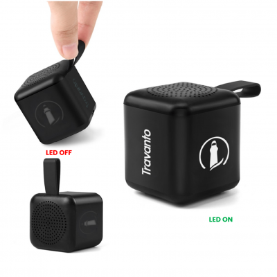 Mini cube Bluetooth reproduktor s LED logem a TWS funkcí