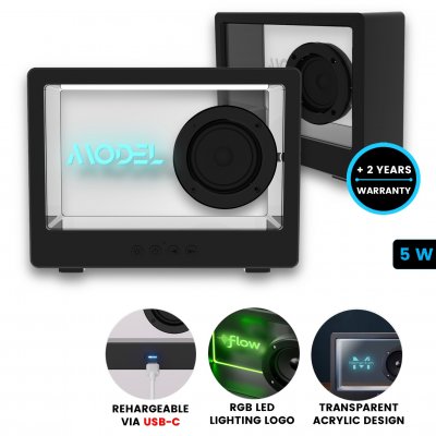 5W bezdrátový reproduktor s podsvíceným logem