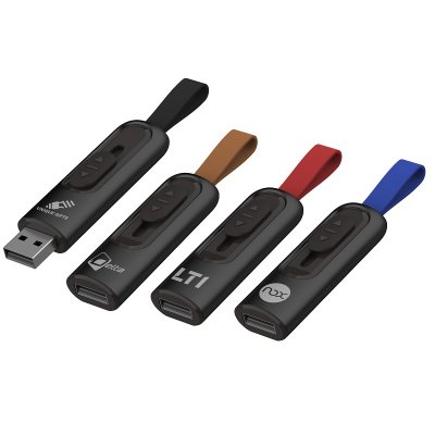 Kovový výsuvný USB 2.0 / 3.0 flash disk s poutkem
