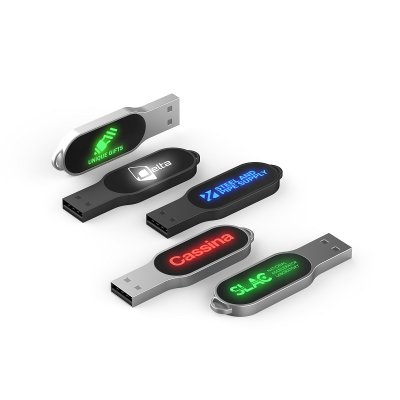 MINI KOVOVÝ USB 2.0 / 3.0 FLASH DISK S LED LOGEM