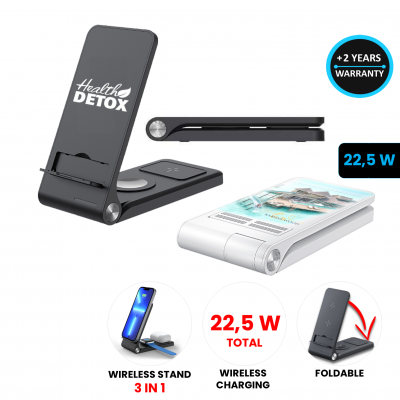 Multifunkční skládací stojánek, 15W bezdrátové rychlonabíjení